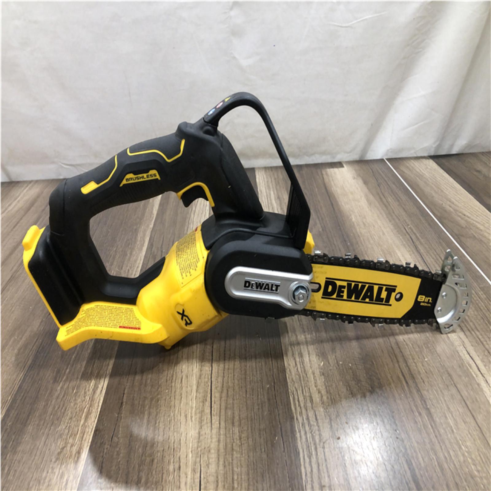 AS-IS DEWALT 20V MAX 8 in. Brushless Cordless Battery Powered Pruning Chainsaw (Tool Only)