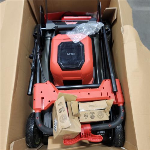 Dallas Location - As-Is Milwaukee M18 FUEL Brushless Cordless 21 in.Mower w/(2) 12.0Ah Battery and Rapid Charger