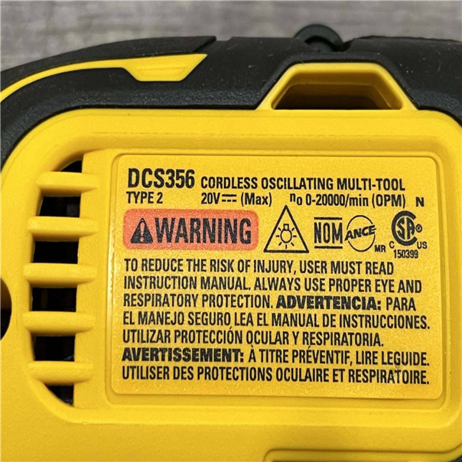 AS-IS DEWALT 20V MAX XR Cordless Brushless 3-Speed Oscillating Multi Tool Kit