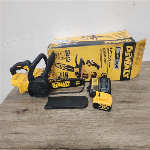 Phoenix Location NEW DEWALT 20V MAX 12in. Brushless Cordless Battery Powered Chainsaw Kit with (1) 5 Ah Battery & Charger
