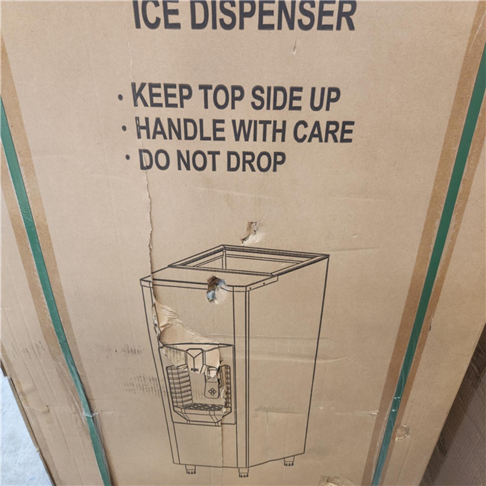 Phoenix NEW Hooure 22.2 in. Commercial Ice Maker 400 lbs./24 H Freestanding Stainless Steel Ice Maker Full Size Cubes with 200 lbs. Storage