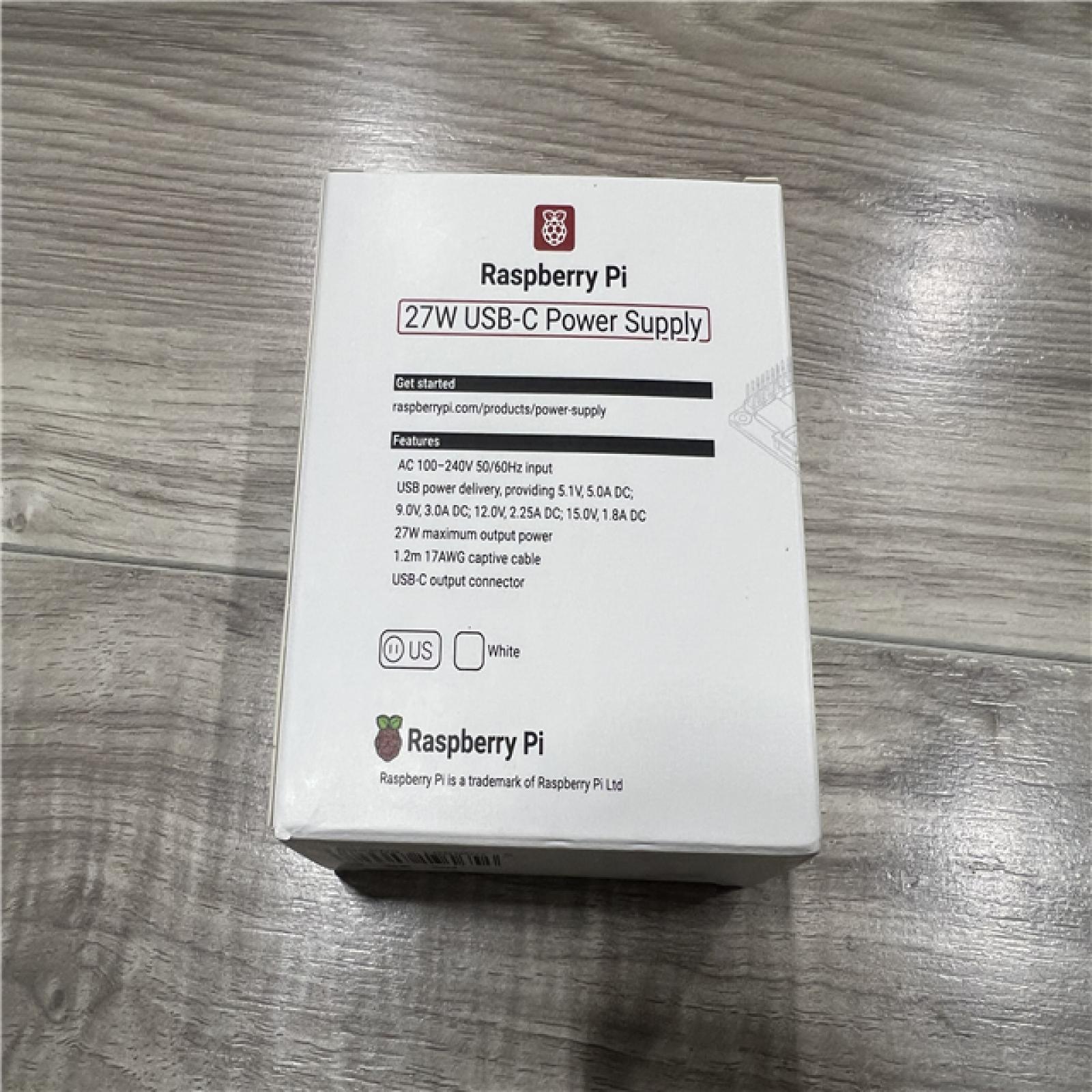 Raspberry Pi 27W USB-C Power Supply (White)