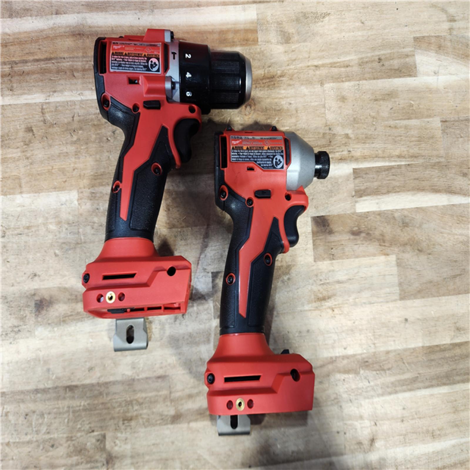 HOUSTON LOCATION - AS-IS Milwaukee 18-Volt Lithium-Ion Brushless Cordless Compact Hammer Drill/Impact Combo Kit