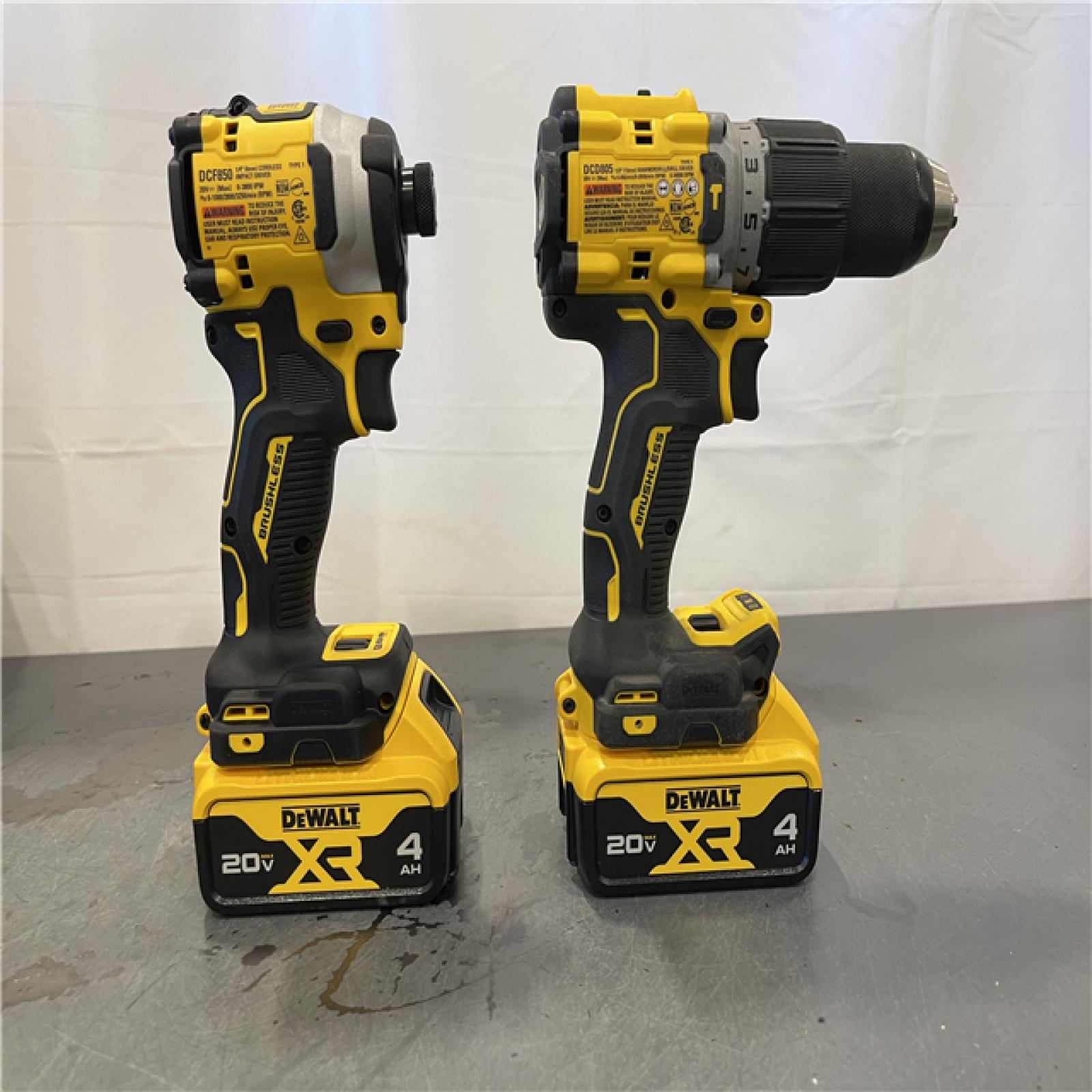 AS-IS - DEWALT 20V MAX XR Hammer Drill and ATOMIC Impact Driver 2 Tool Cordless Combo Kit