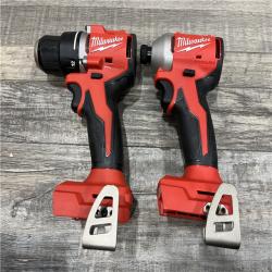 AS-IS Milwaukee 18V Lithium-Ion Brushless Cordless Compact Drill/Impact Combo Kit