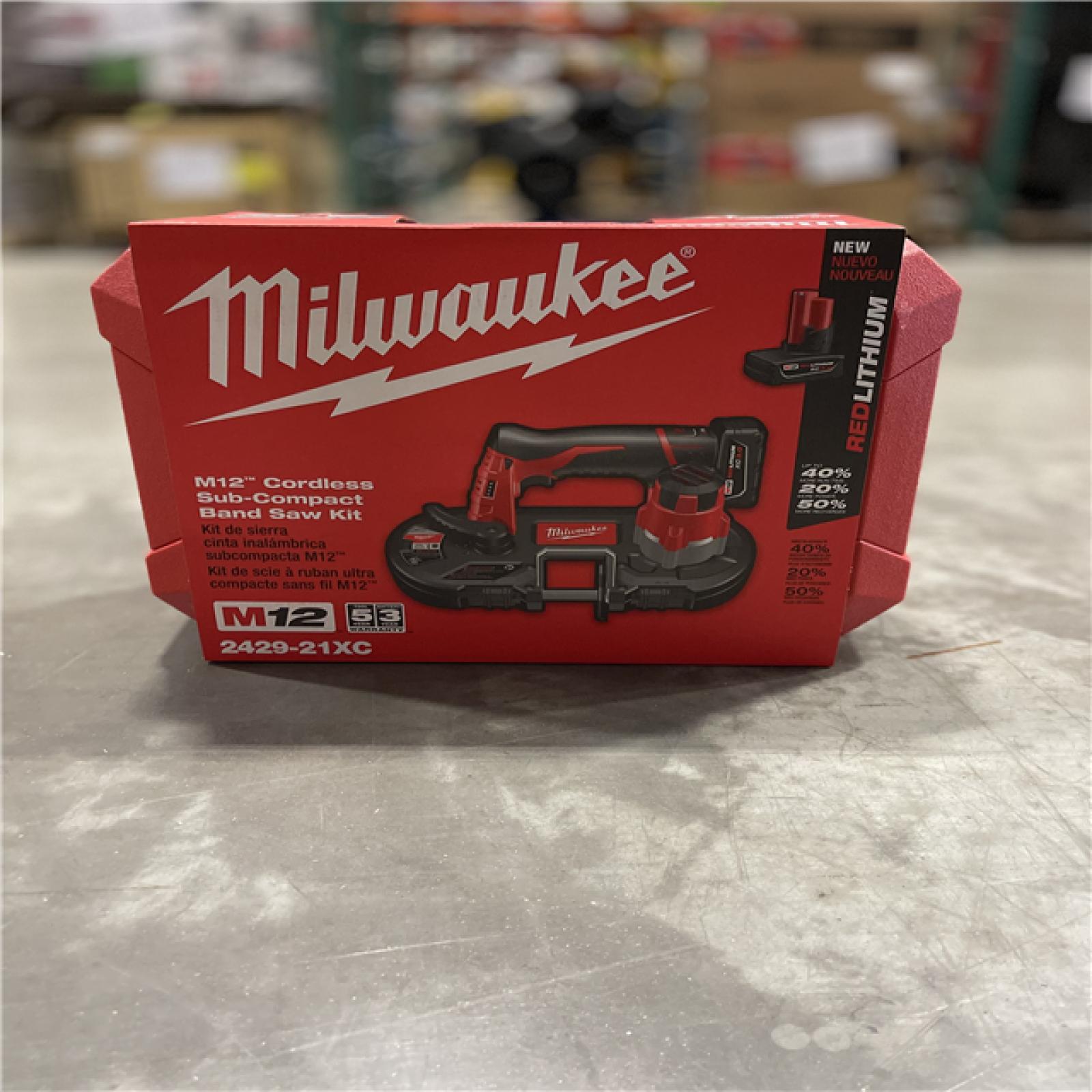 DALLAS LOCATION- NEW!- Milwaukee 2429-21XC M12 Cordless Sub-Compact Bandsaw Kit