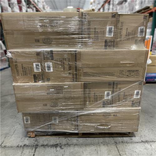 DALLAS LOCATION - Hampton Bay Riley 44 in. LED Brushed Nickel Indoor Ceiling Fan with Light Kit PALLET-(36 UNITS)