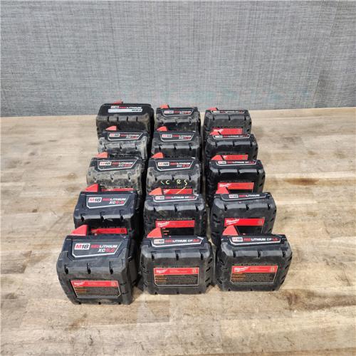HOUSTON LOCATION - AS-IS MILWAUKEE BATTERY PACK QTY - 15