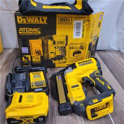 AS-IS DEWALT ATOMIC 20V MAX Lithium Ion Cordless 23 Gauge Pin Nailer Kit with 3.0Ah Battery and Charger