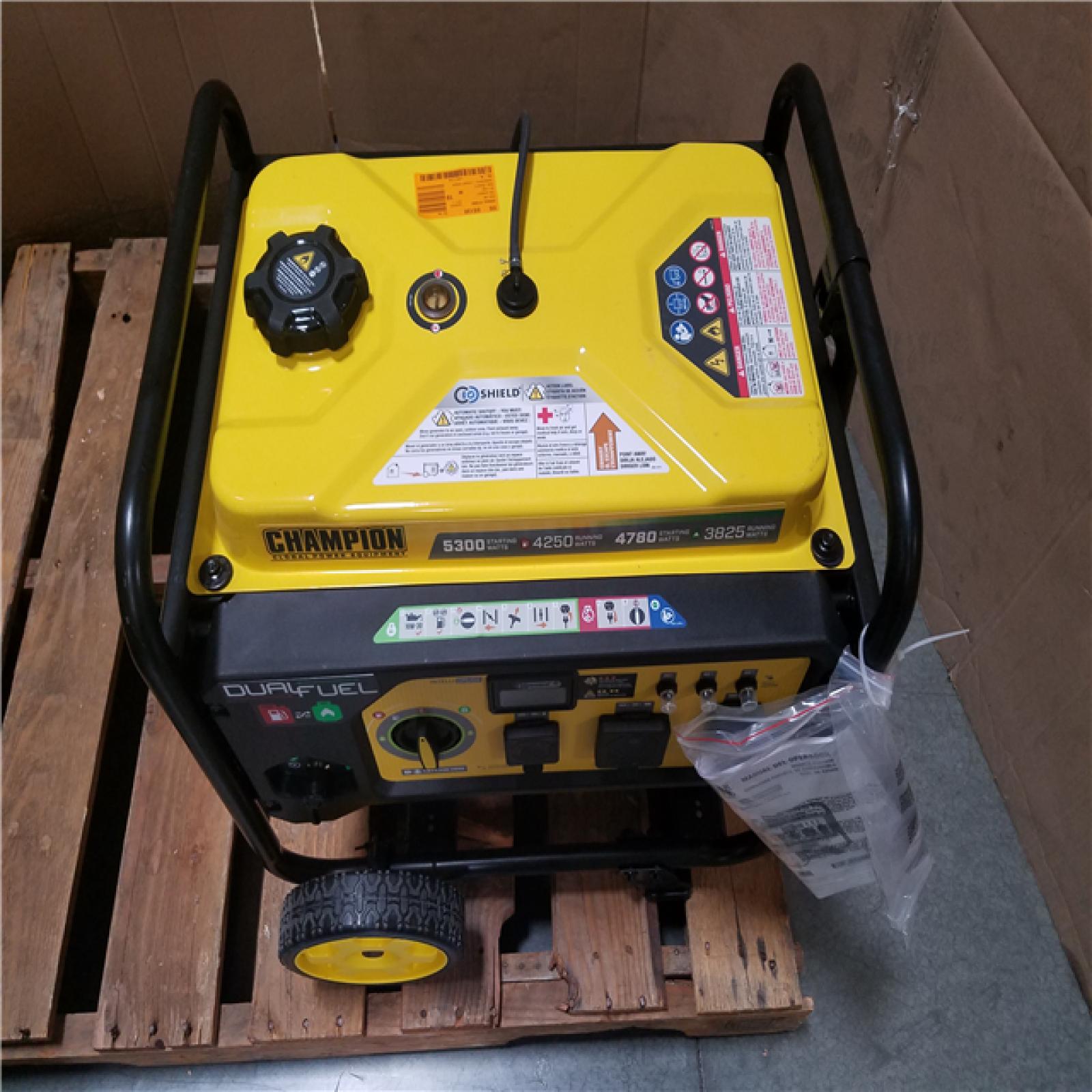 CALIFORNIA AS-IS CHAMPION DUAL FUEL PORTABLE GENERATOR