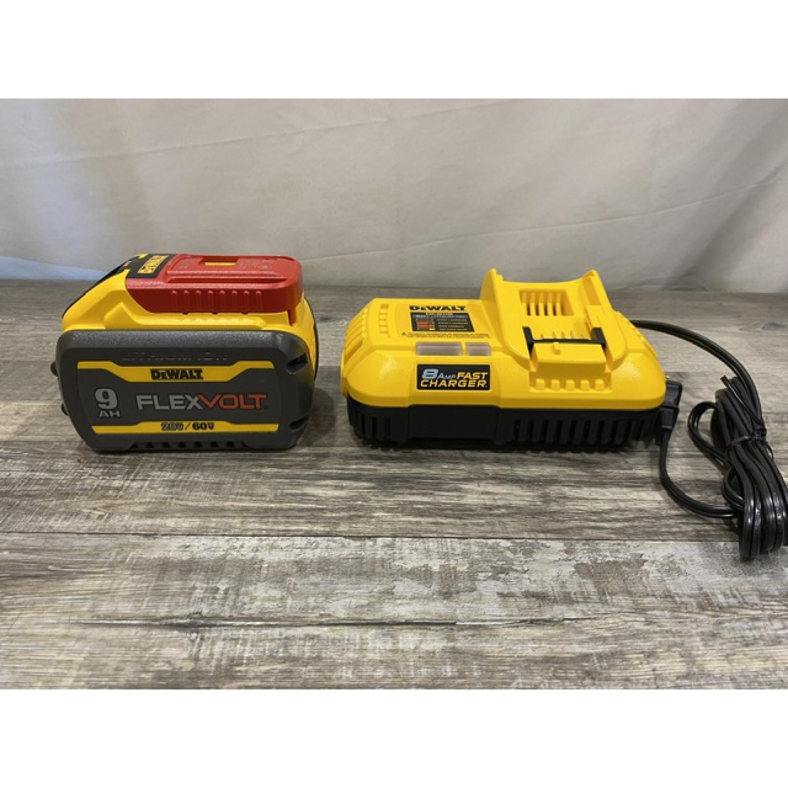 AS-IS DEWALT 20V/60V MAX FLEXVOLT Lithium-Ion 9.0Ah Battery and Charger Starter Kit