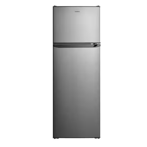 DALLAS LOCATION- Galanz 12 cu. ft. Top Freezer Refrigerator with Dual Door  Frost Free in Stainless Steel PALLET-(2 UNITS)