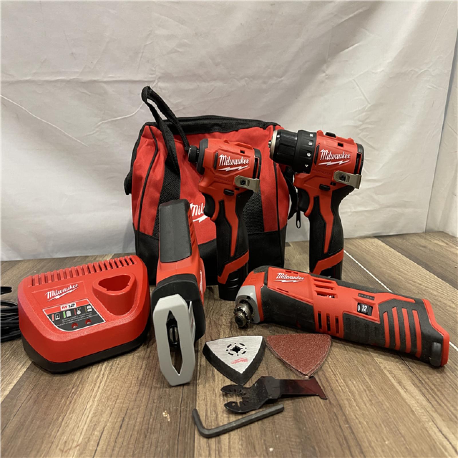 AS-IS Milwaukee M12 12V Lithium-Ion Brushless Cordless Subcompact Drill and Impact Driver Kit