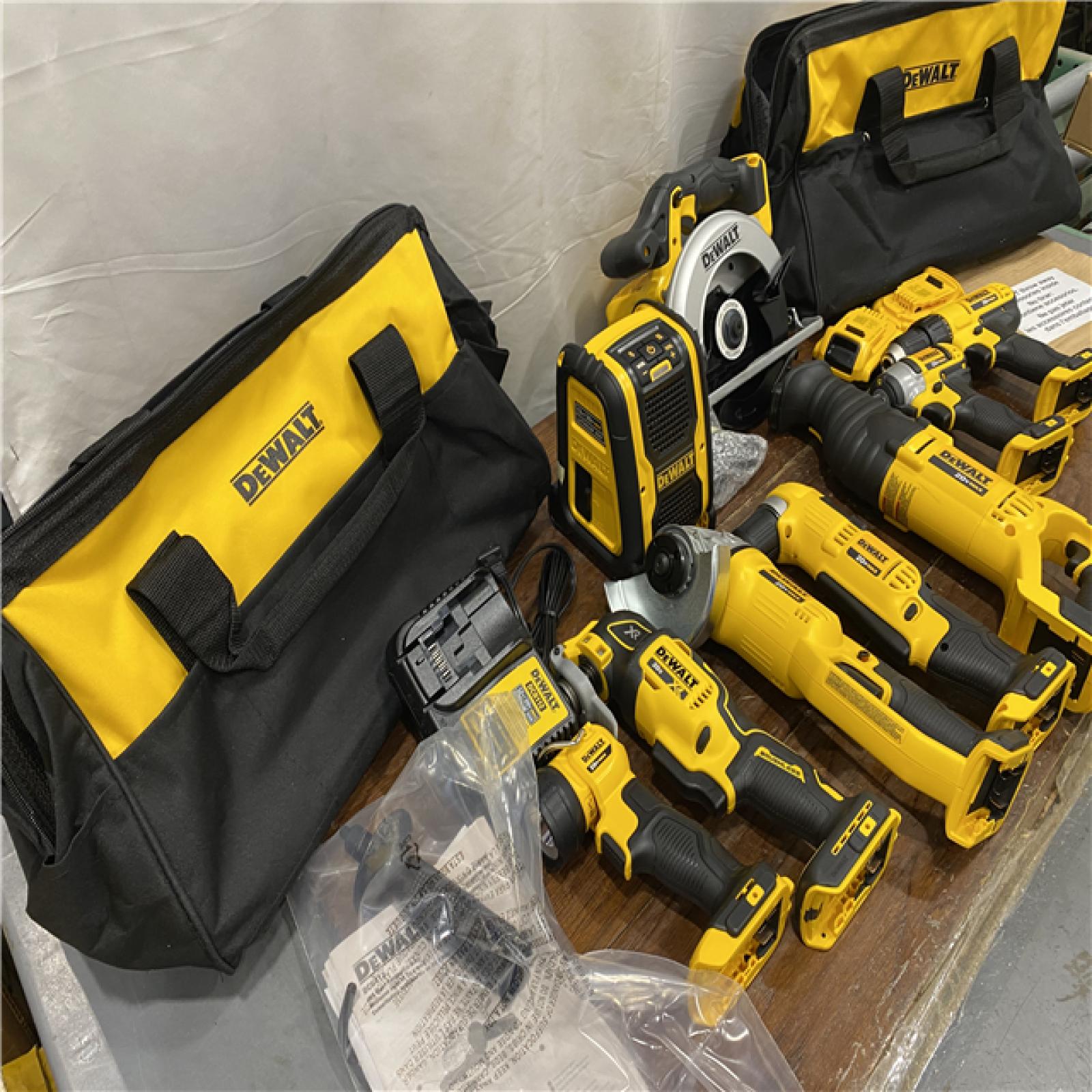 AS-IS Dewalt 20V MAX 9-Tool Power-Tool Combo Kit W/ Soft Case Including 2 Batteries & Charger