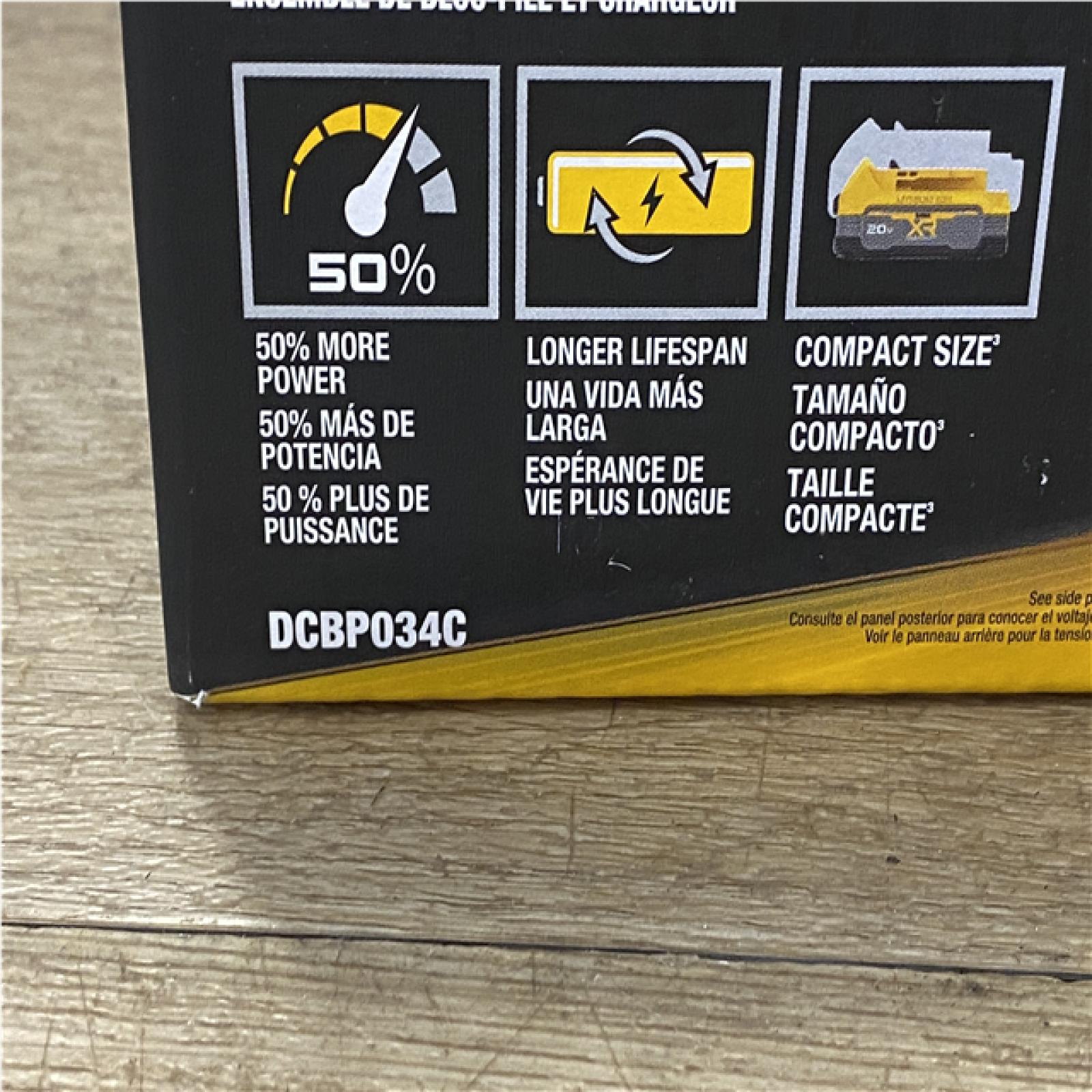 NEW DEWALT 20V MAX XR POWERSTACK Lithium-Ion Battery Starter Kit with 1.7Ah Battery and Charger