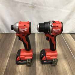 AS-IS Milwaukee 18V Lithium-Ion Brushless Cordless Compact Drill/Impact Combo Kit