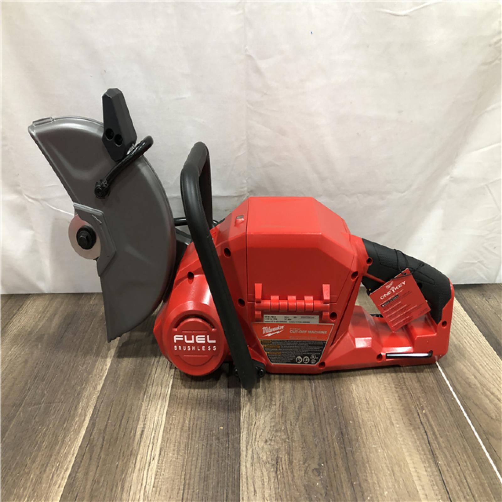 AS-IS Milwaukee FUEL ONE-KEY 18V Lithium-Ion Brushless Cordless 9 in. Cut Off Saw Kit