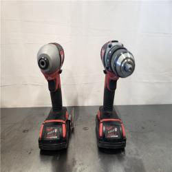 AS-IS- Milwaukee 18V Lithium-Ion Cordless Drill Driver/Impact Driver Combo Kit