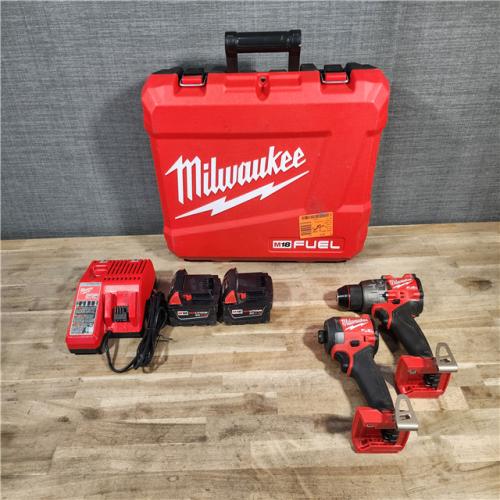 HOUSTON LOCATION - AS-IS MILWAUKEE FUEL 18V Lithium-Ion Brushless Cordless Hammer Drill and Impact Driver Combo Kit (2-Tool) with 2 Batteries