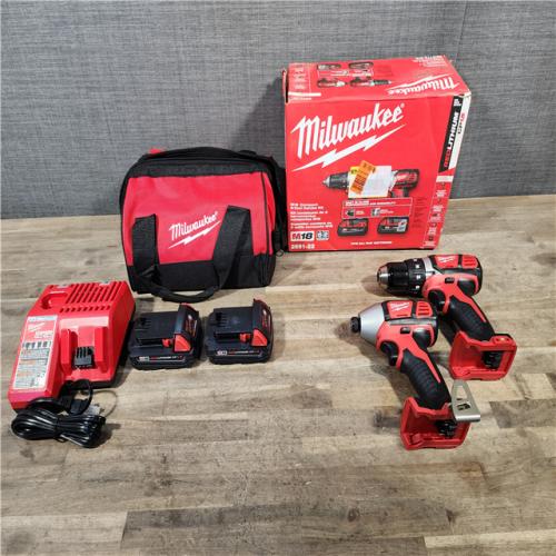 HOUSTON LOCATION - AS-IS Milwaukee 18V Cordless Brushed 2-Tool Drill/Driver and Impact Driver Kit