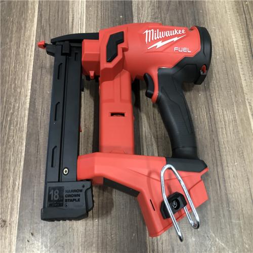 AS-IS Milwaukee FUEL 18-Volt Lithium-Ion Brushless Cordless 18-Gauge 1/4 in. Narrow Crown Stapler (Tool-Only)