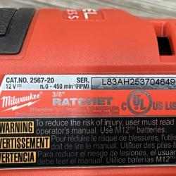 AS-IS Milwaukee FUEL 18V Cordless Mid Torque 1/2 in. Impact Wrench w/ 12 FUEL 3/8 in. Ratchet Combo Kit