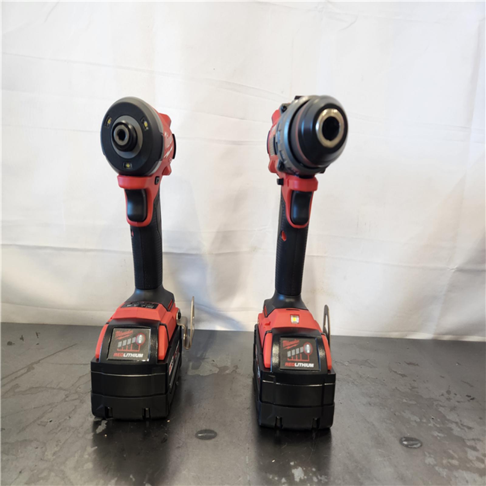 AS-IS- Milwaukee  FUEL 18V Lithium-Ion Brushless Cordless Hammer Drill and Impact Driver Combo Kit