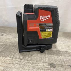 AS-IS Milwaukee Green 100 ft. Cross Line and Plumb Points Rechargeable Laser Level Kit