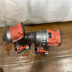 AS-IS MILWAUKEE M18 FUEL 18V Lithium-Ion Brushless Cordless Hammer Drill and Impact Driver Combo Kit (2-Tool) with 2 Batteries