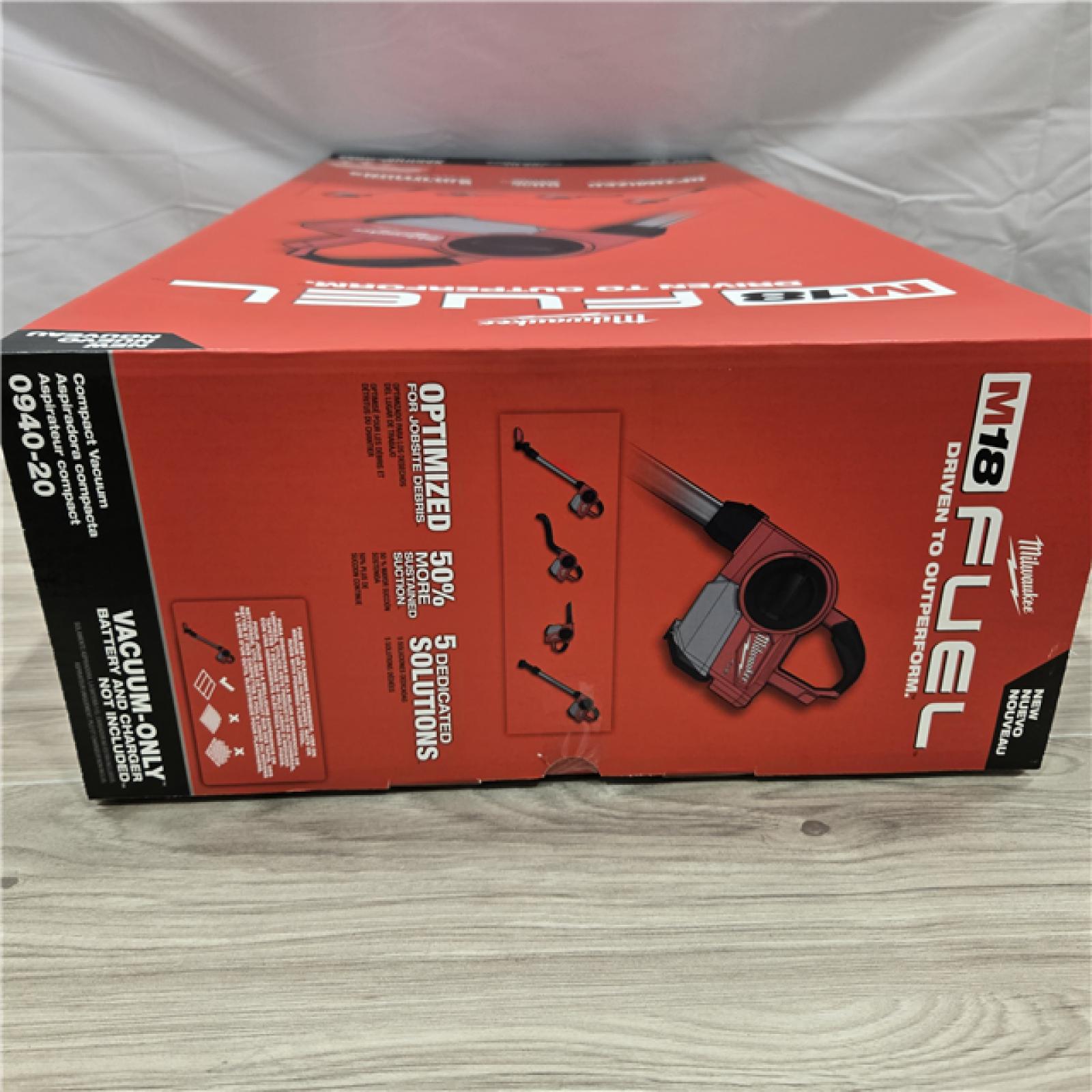 NEW- Milwaukee M18 FUEL 0940-20 0.25 Gal Cordless Compact Hand Vacuum Tool Only 18 V