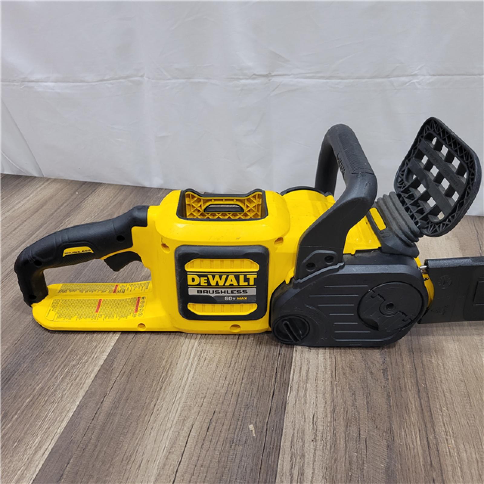 AS-IS DEWALT FLEXVOLT 60V MAX 16in. Brushless Cordless Battery Powered Chainsaw Kit with (1) FLEXVOLT 2 Ah Battery & Charger