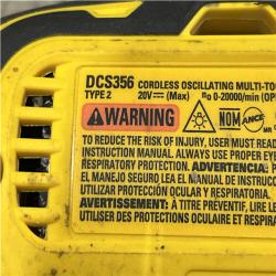 AS-IS DEWALT 20V MAX XR Cordless Brushless 3-Speed Oscillating Multi Tool Kit
