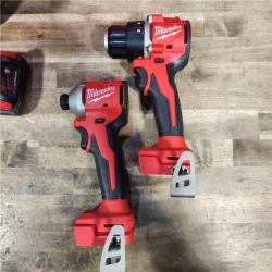 HOUSTON LOCATION - AS-IS M18 18V Lithium-Ion Brushless Cordless Compact Drill/Impact Combo Kit (2-Tool) W/(2) 2.0 Ah Batteries, Charger & Bag