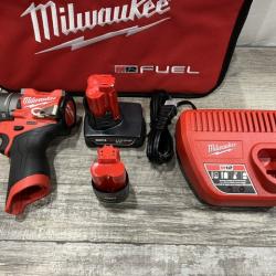 AS-IS Milwaukee FUEL 12V Lithium-Ion Brushless Cordless 1/2 in. Drill Driver Kit