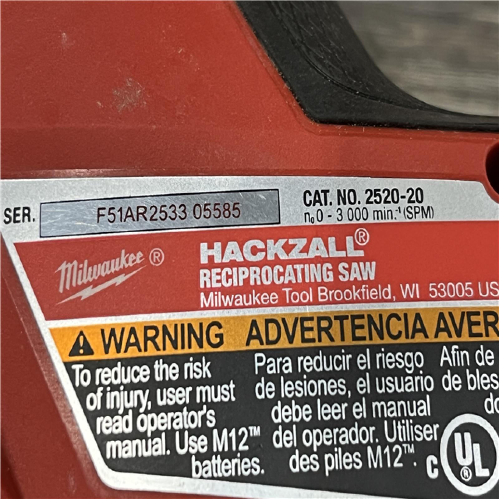 AS-IS Milwaukee FUEL 12V Lithium-Ion Brushless Cordless HACKZALL Reciprocating Saw Kit