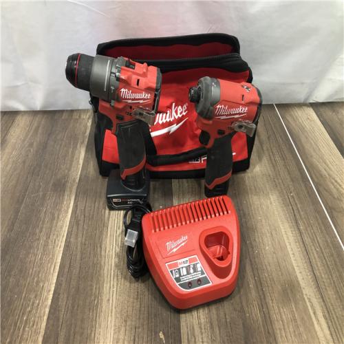 AS-IS Milwaukee FUEL 12-Volt Lithium-Ion Brushless Cordless Hammer Drill and Impact Driver Combo Kit