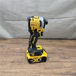 AS-IS DEWALT ATOMIC 20V MAX Lithium-Ion Cordless 1/4 in. Brushless Impact Driver Kit, 5 Ah Battery, Charger, and Bag