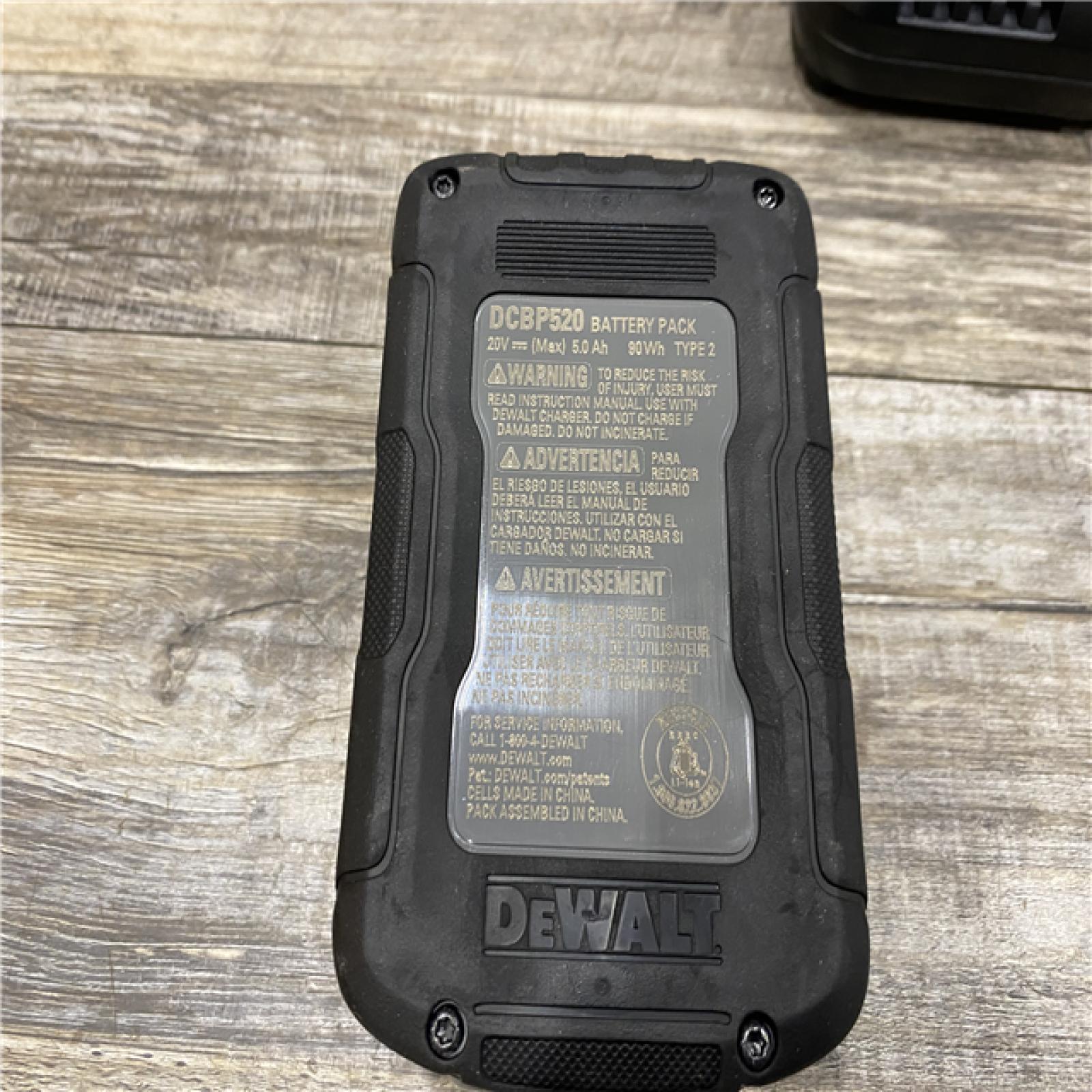 AS-IS DEWALT 20V MAX XR POWERSTACK Lithium-Ion Battery Starter Kit with 5.0Ah Battery and Charger