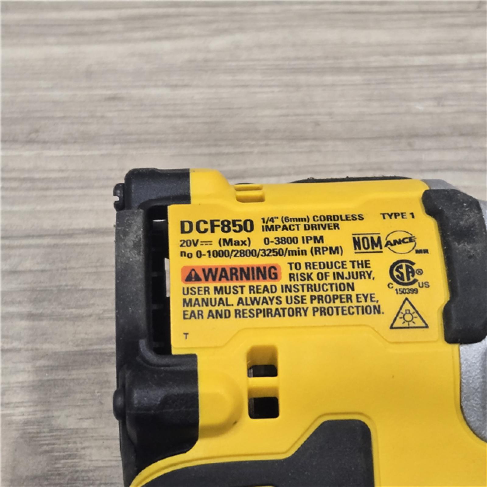AS-IS DeWalt DCF850B 20V Cordless Compact 1/4 Impact Driver (Tool Only)