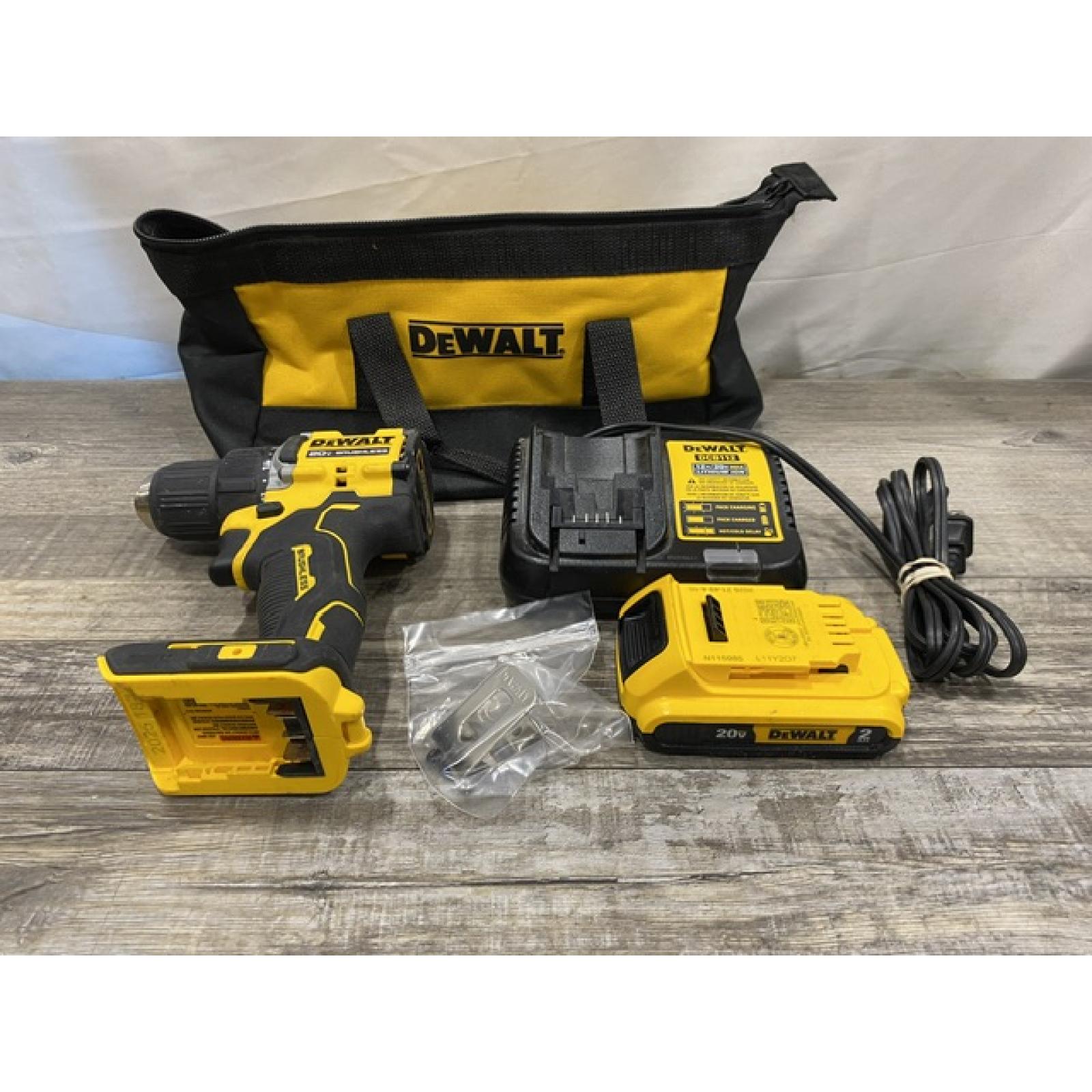 AS-IS DEWALT Atomic 20V Lithium-Ion Cordless Compact 1/2 in. Drill/Driver Kit