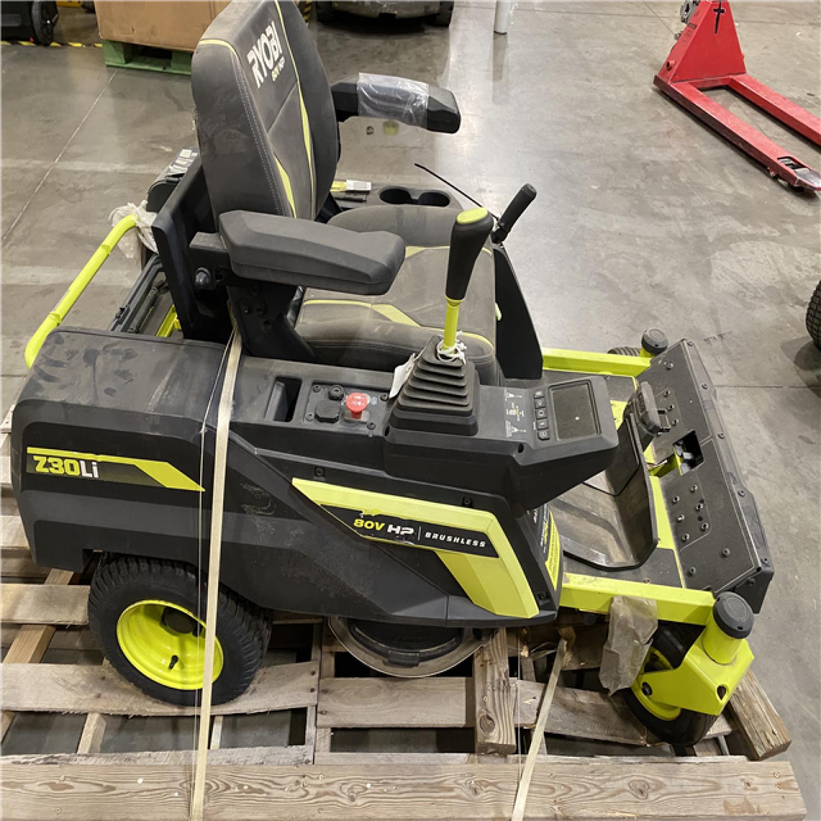 Dallas Location - As-Is RYOBI 80V HP 30 in. Battery Electric  Riding Mower with (2) 80V 10 Ah Batteries