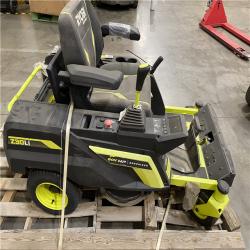Dallas Location - As-Is RYOBI 80V HP 30 in. Battery Electric  Riding Mower with (2) 80V 10 Ah Batteries