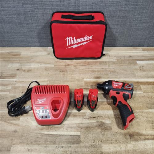 HOUSTON LOCATION - AS - IS Milwaukee 12V Lithium-Ion Cordless 1/4 in. Hex Screwdriver Kit