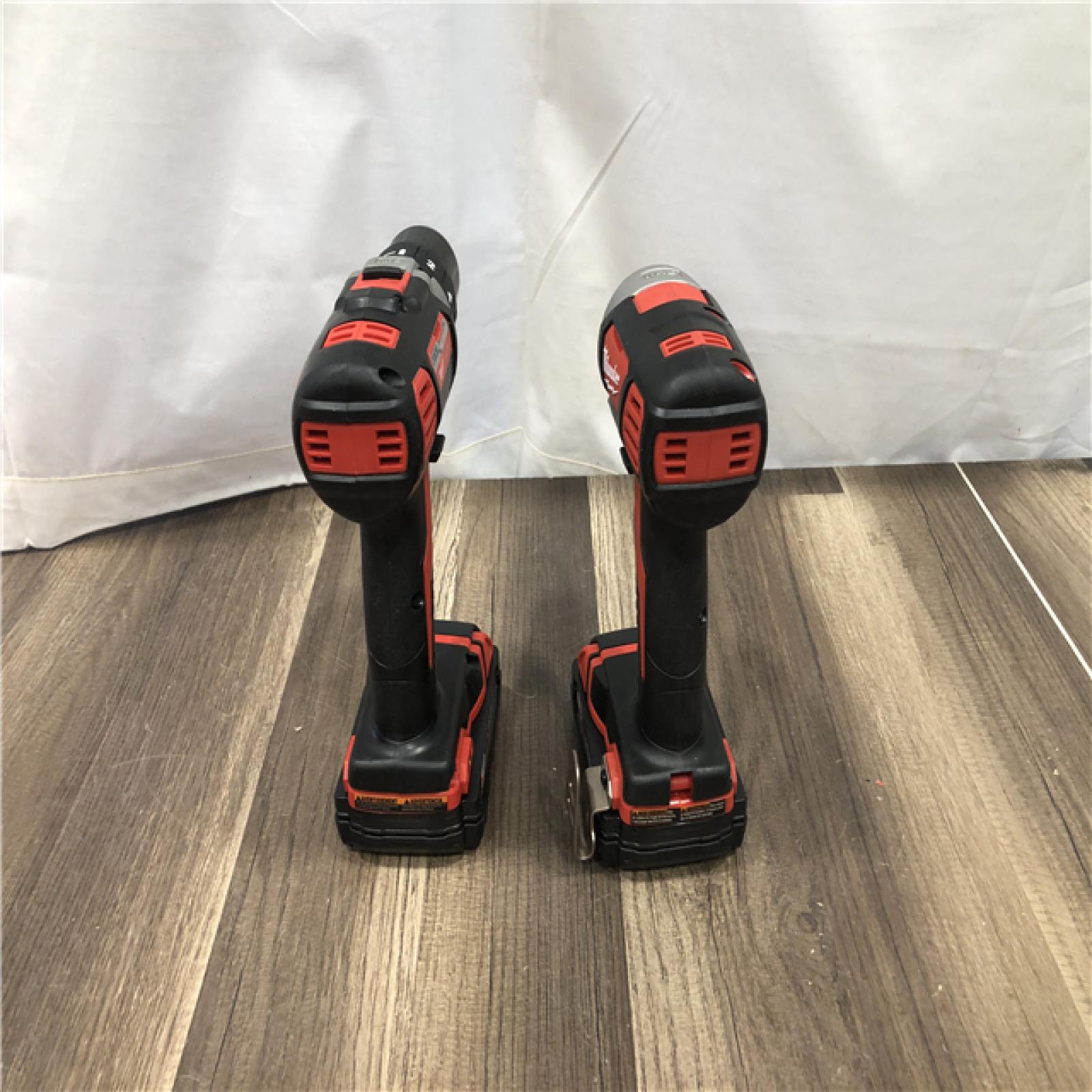 AS-IS Milwaukee 18V Lithium-Ion Cordless Drill Driver/Impact Driver Combo Kit