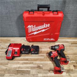 HOUSTON LOCATION - AS-IS Milwaukee FUEL 18V Lithium-Ion Brushless Cordless Hammer Drill and Impact Driver Combo Kit