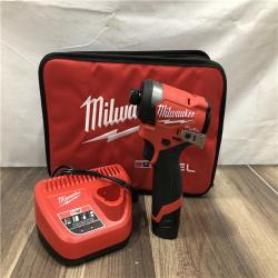AS-IS Milwaukee FUEL 12-Volt Lithium-Ion Brushless Cordless 1/4 in. Hex Impact Driver Compact Kit