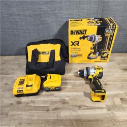HOUSTON LOCATION - AS-IS (APPEARS LIKE NEW) DEWALT 20V XR Lithium-Ion Cordless Hammer Drill Kit with 8.0 Ah Battery, Charger and Kit Bag