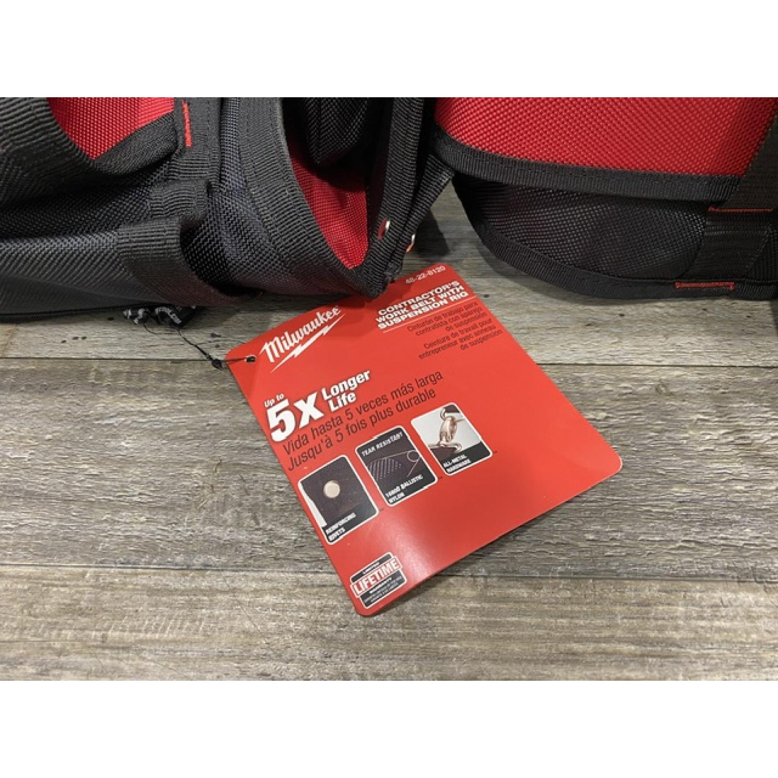 NEW - Milwaukee General Contractor Work Waist Tool Belt with Suspension Rig