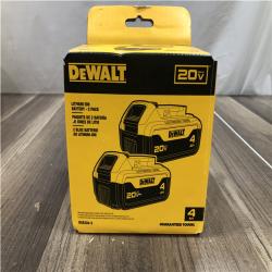 NEW- DEWALT 20V MAX Premium Lithium-Ion 4.0Ah Battery Pack (2 Pack)