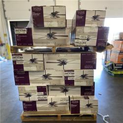 DALLAS LOCATION - Home Decorators Collection Ellard 52 in. LED Indoor Matte Black Ceiling Fan with Light (35 UNITS)